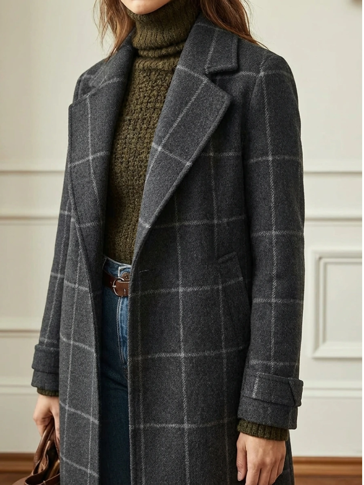 Elowen | Timeless Plaid Long Coat