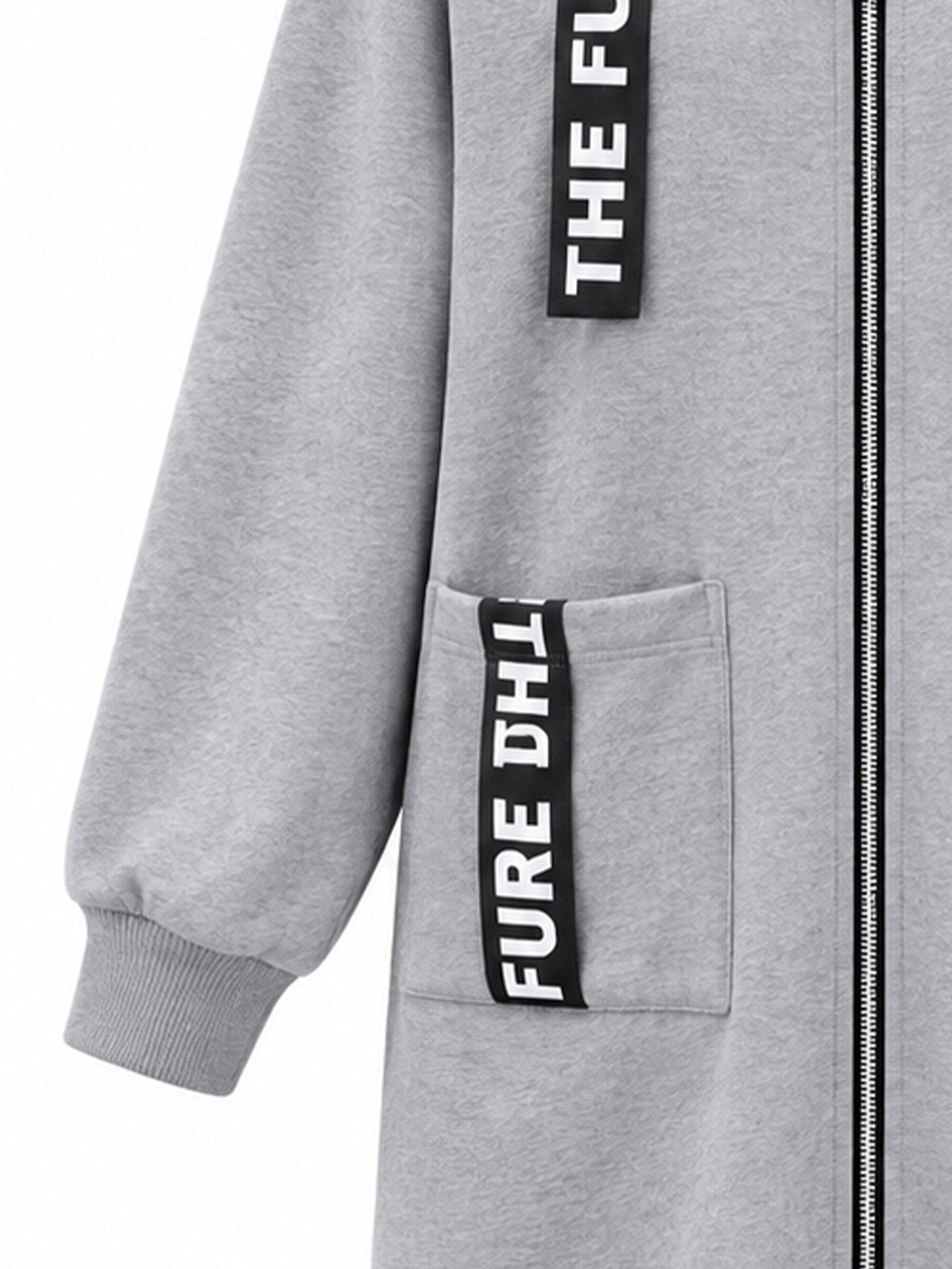 Women's oversized hooded sweatshirt coat