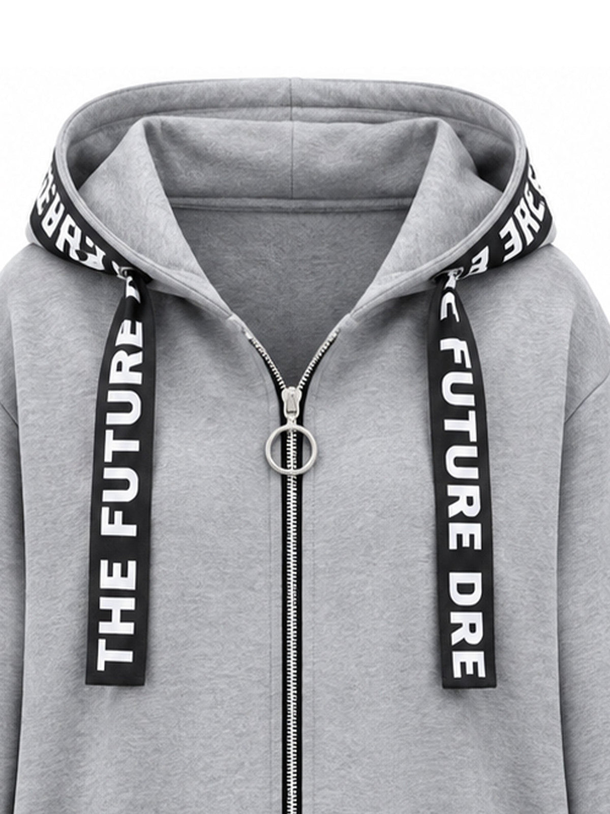 Women's oversized hooded sweatshirt coat