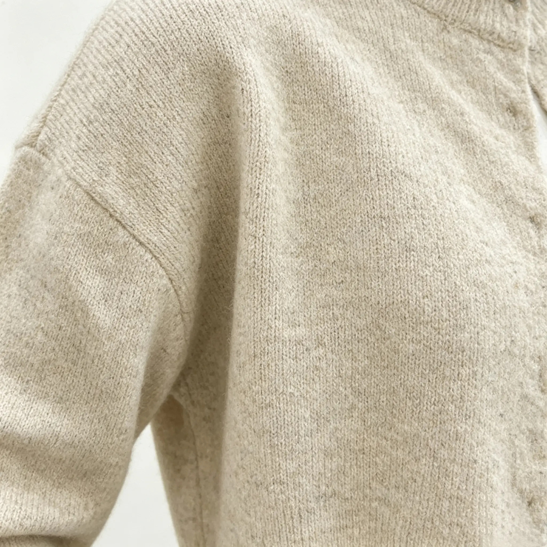 Women's Pearl Button Front Cropped Cardigan Sweater