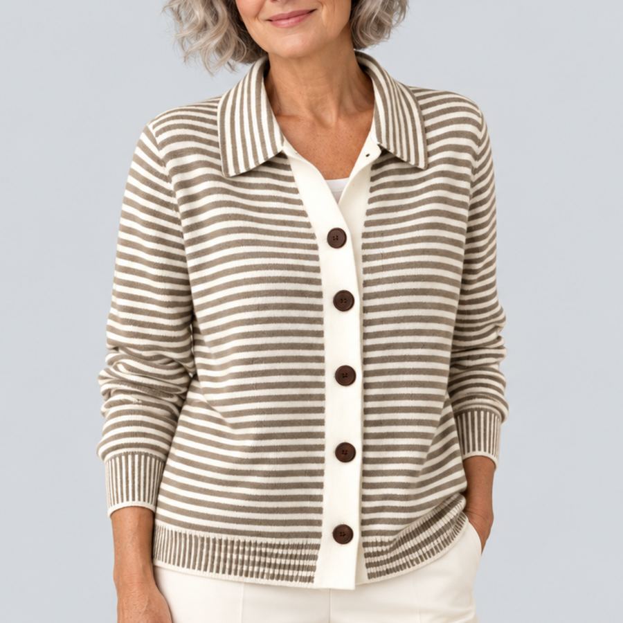 Nola™ Striped Button Cardigan