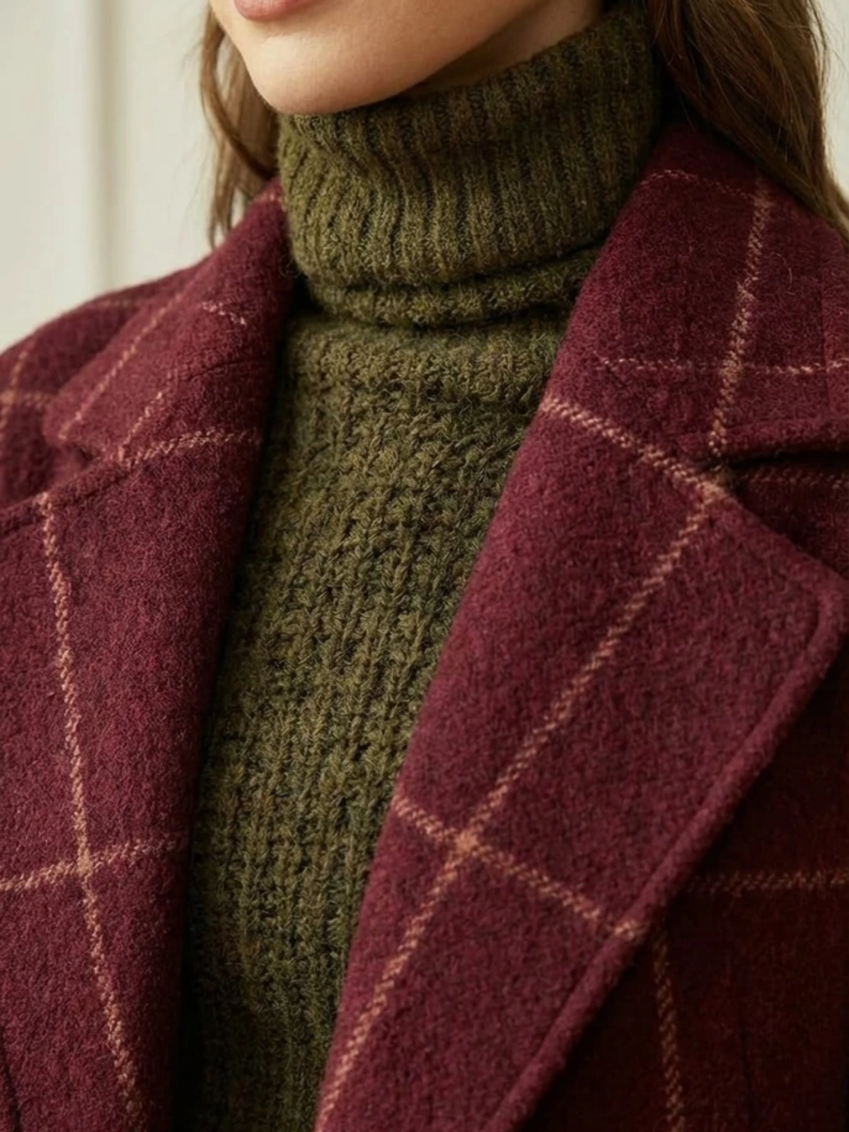 Elowen | Timeless Plaid Long Coat