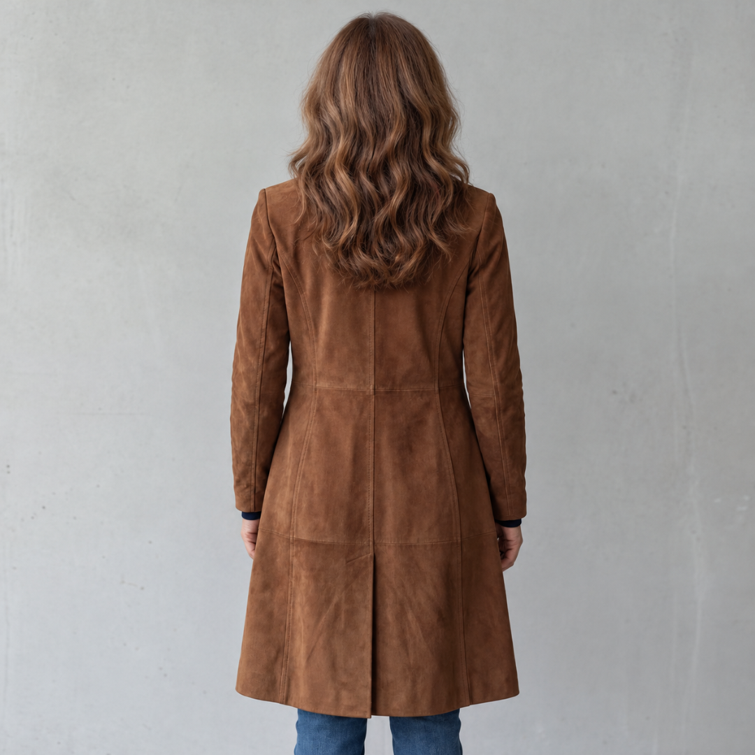 Disa | Vintage mocka finish – Long coat