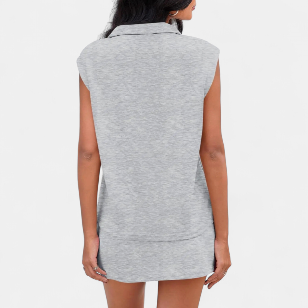 LENNAE™ – Zippered Sleeveless Two-Piece Set