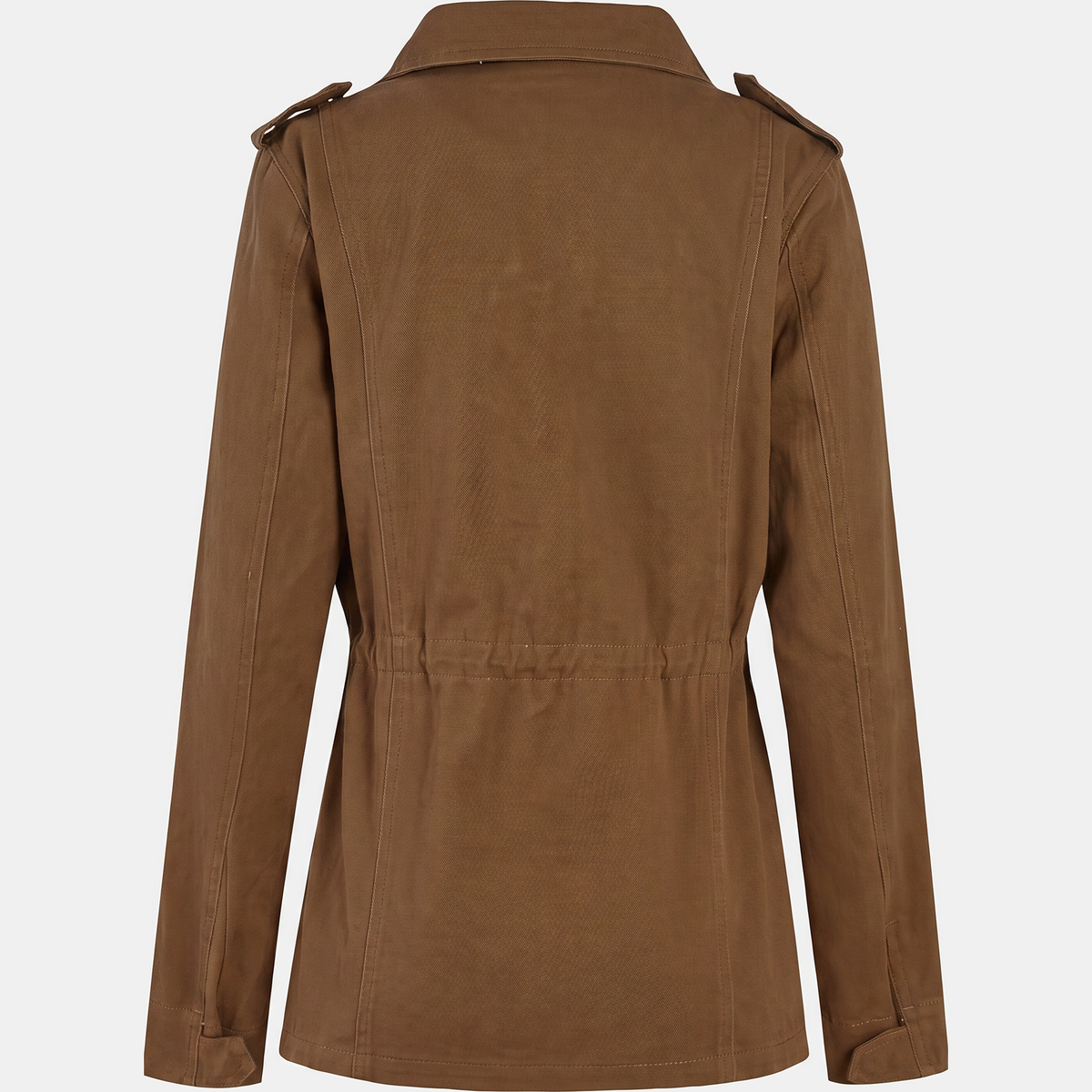 Women's Utility Field Jacket Zip Up Multi Pocket Snap Button Anorak