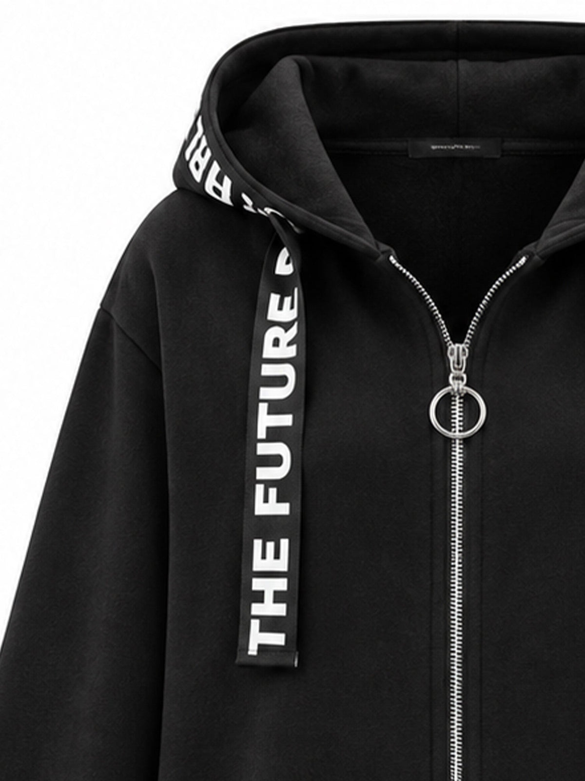 Women's oversized hooded sweatshirt coat