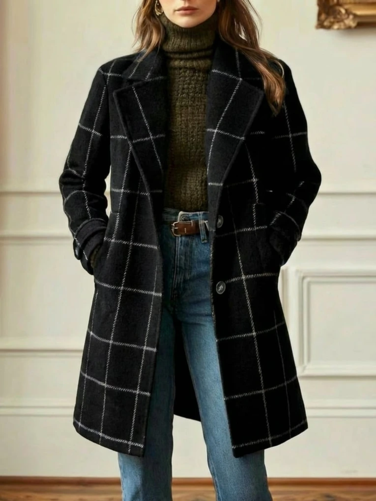 Elowen | Timeless Plaid Long Coat