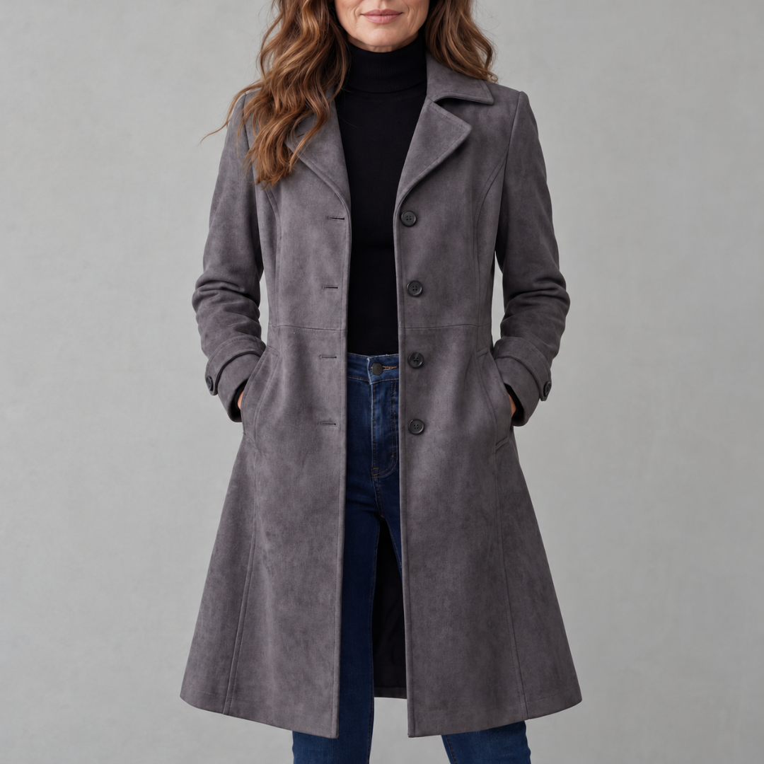 Disa | Vintage mocka finish – Long coat