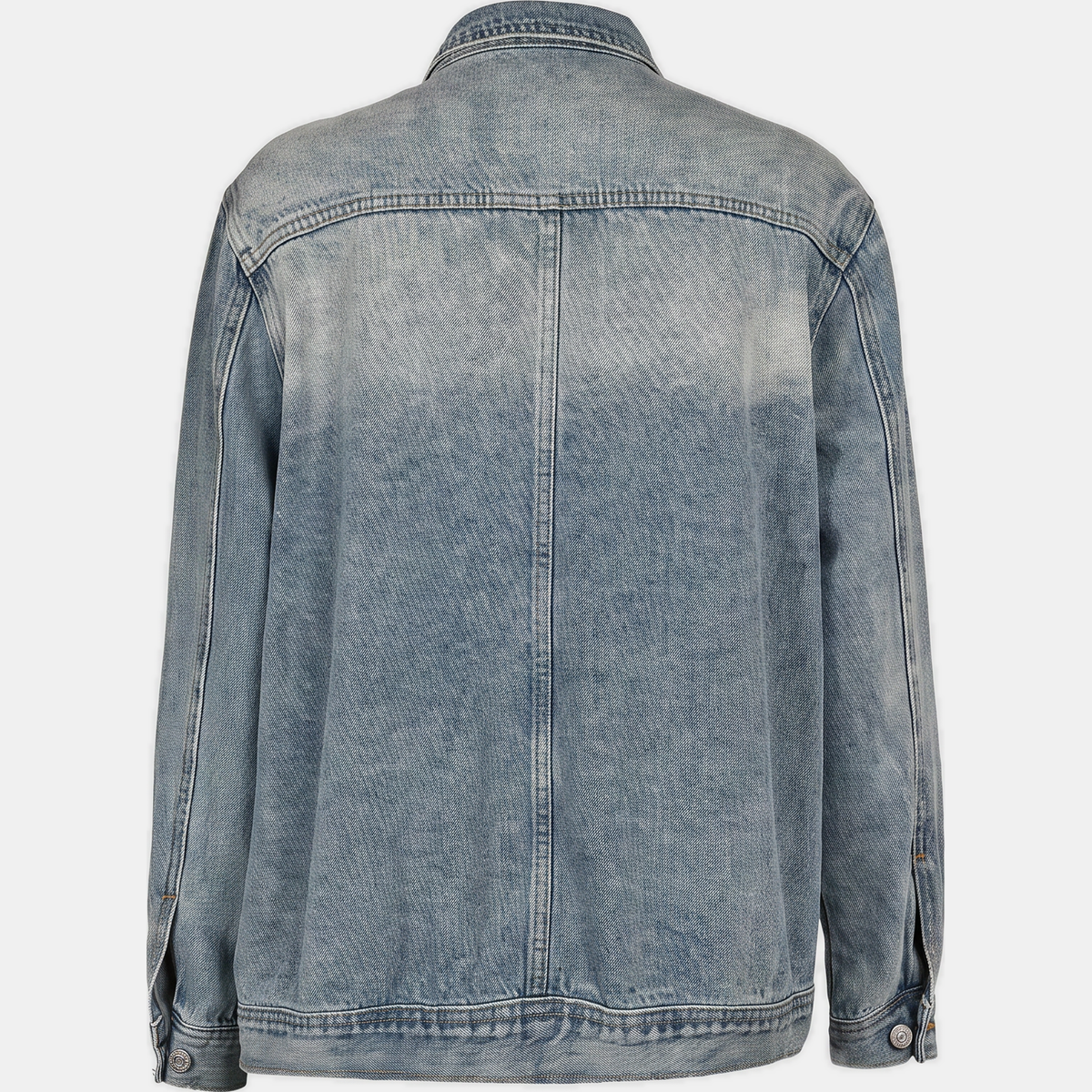 Women's Asymmetric Button Front Oversized Denim Jacket