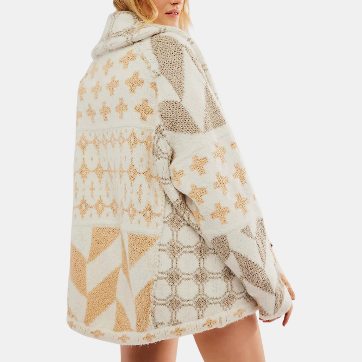 Women's Oversized Button Front Knit Cardigan Sweater