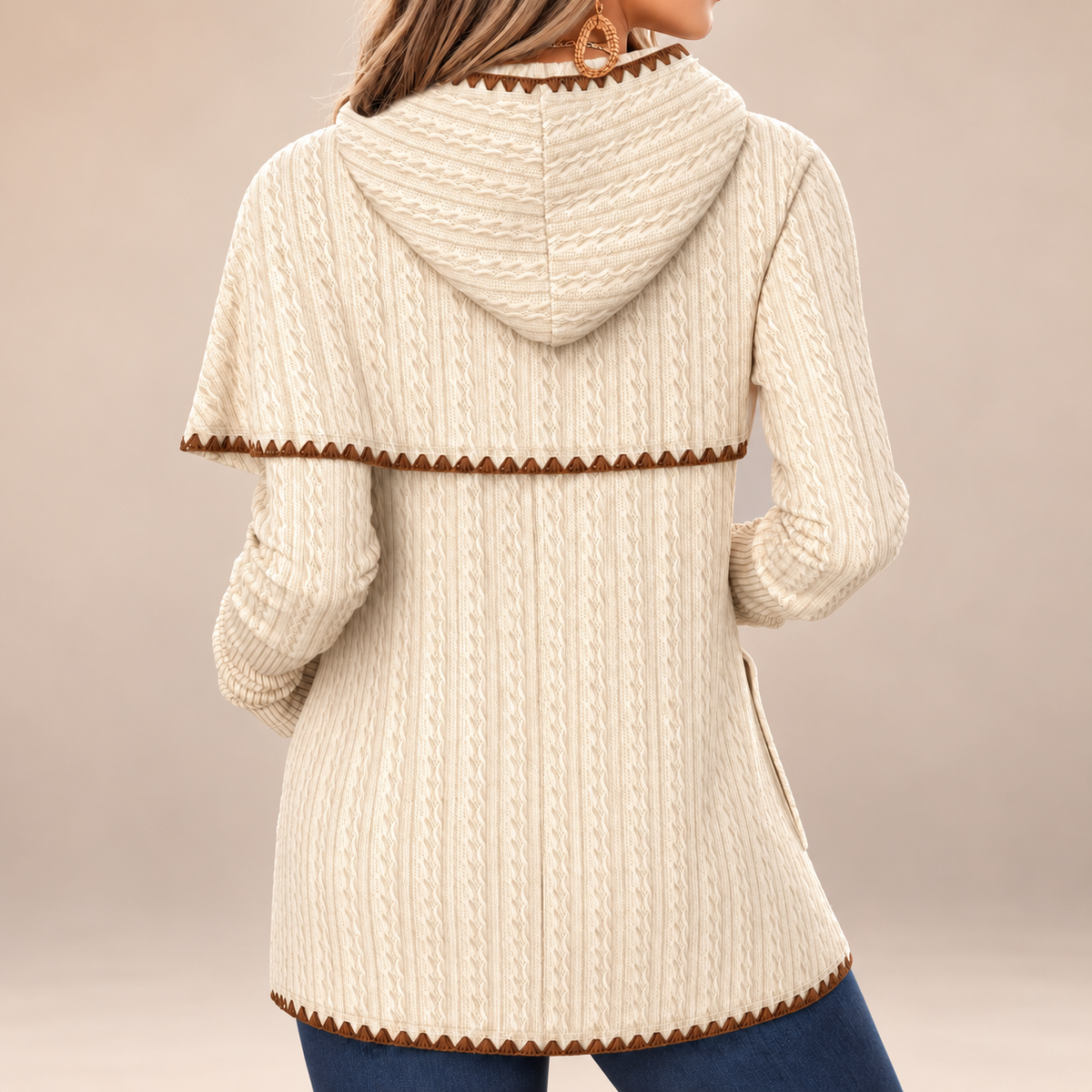 Elodie | Elegant Knit Hoodie