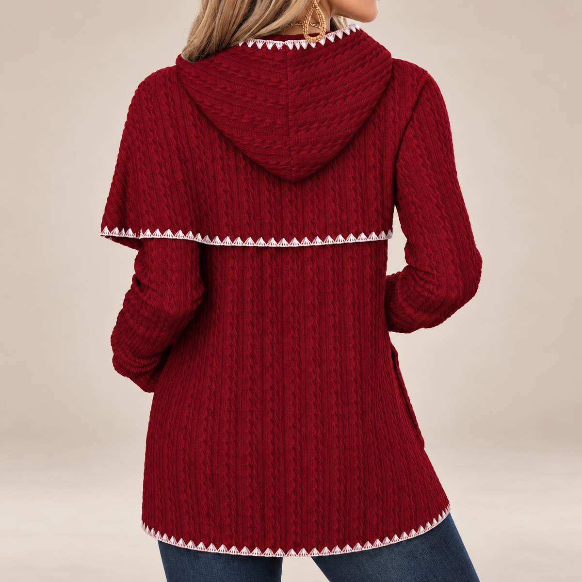 Elodie | Elegant Knit Hoodie