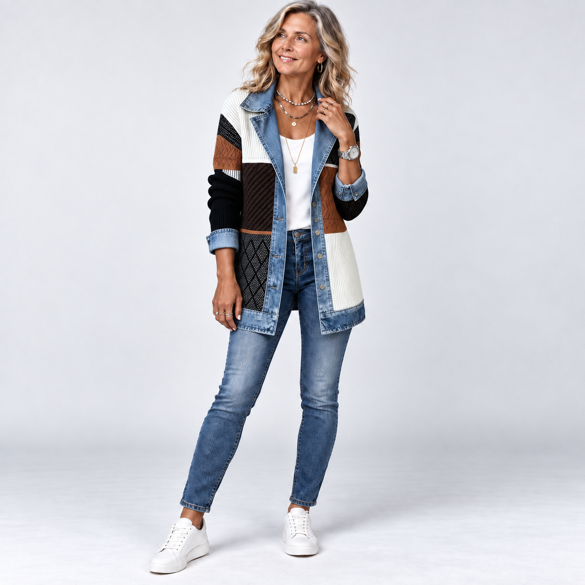 Noelle | Denim Knit Jacket