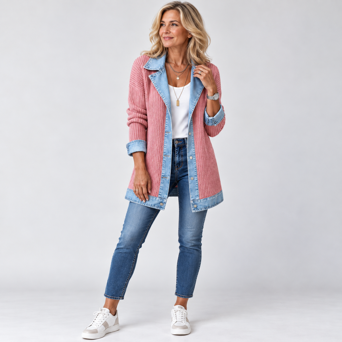 Noelle | Denim Knit Jacket