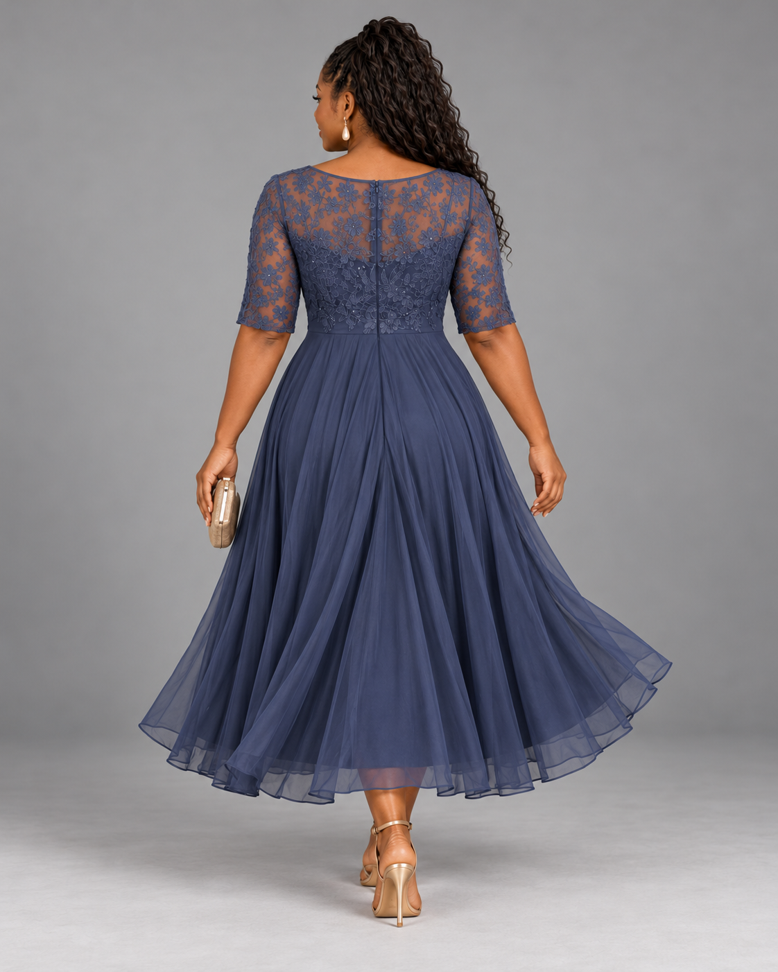 Rose | Lace Midi Dress
