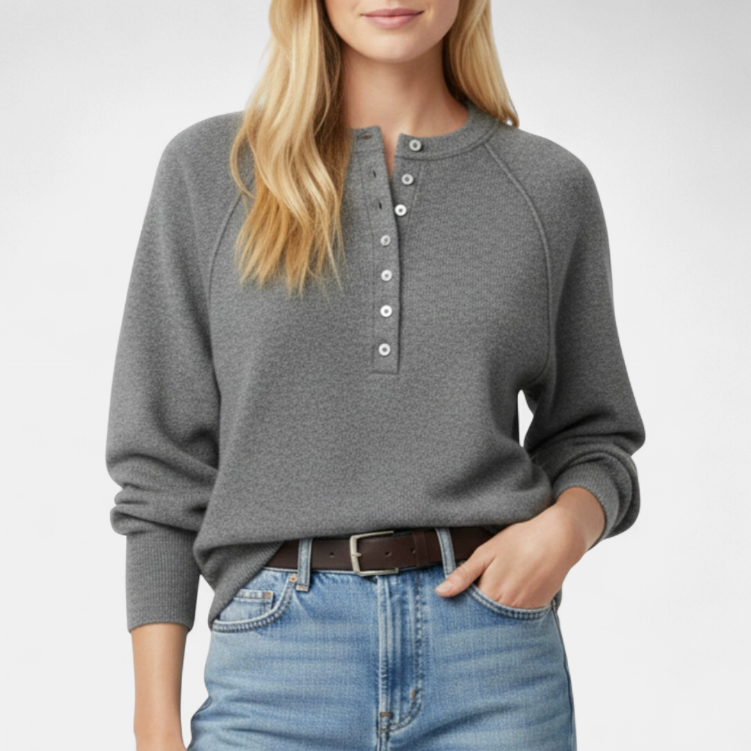 HENLEY™ – Cozy Button-Neck Knit Sweater