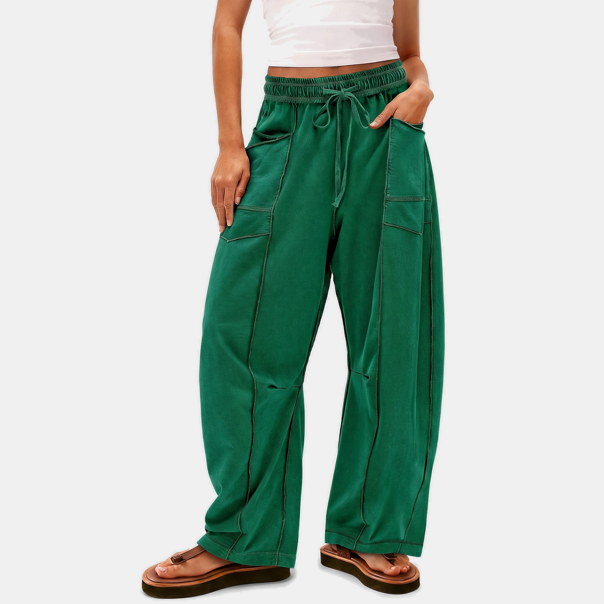 Women's Wide Leg Drawstring Sweatpants with Pockets