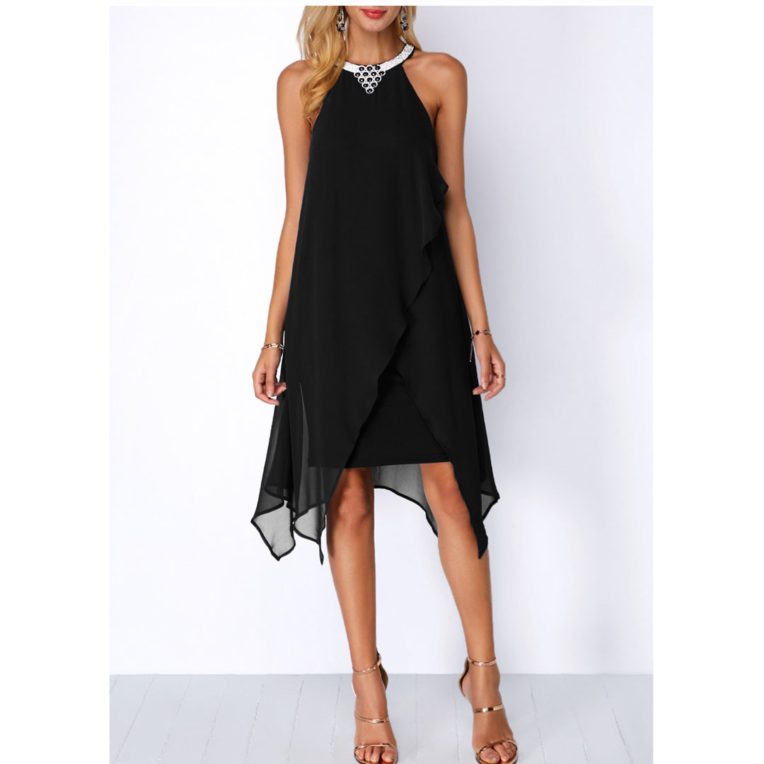 Celiene | Embellished Chiffon Dress