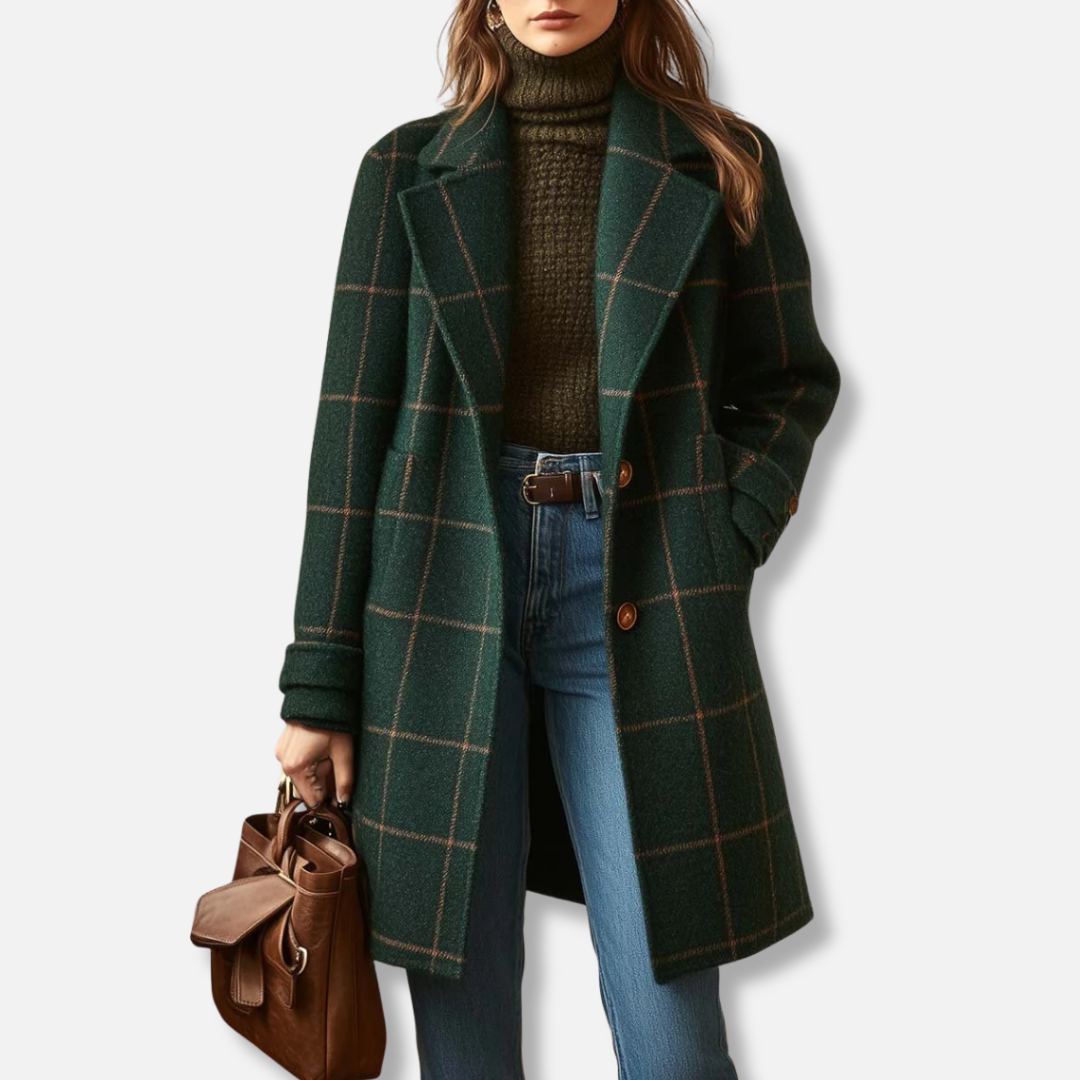 Elowen | Timeless Plaid Long Coat