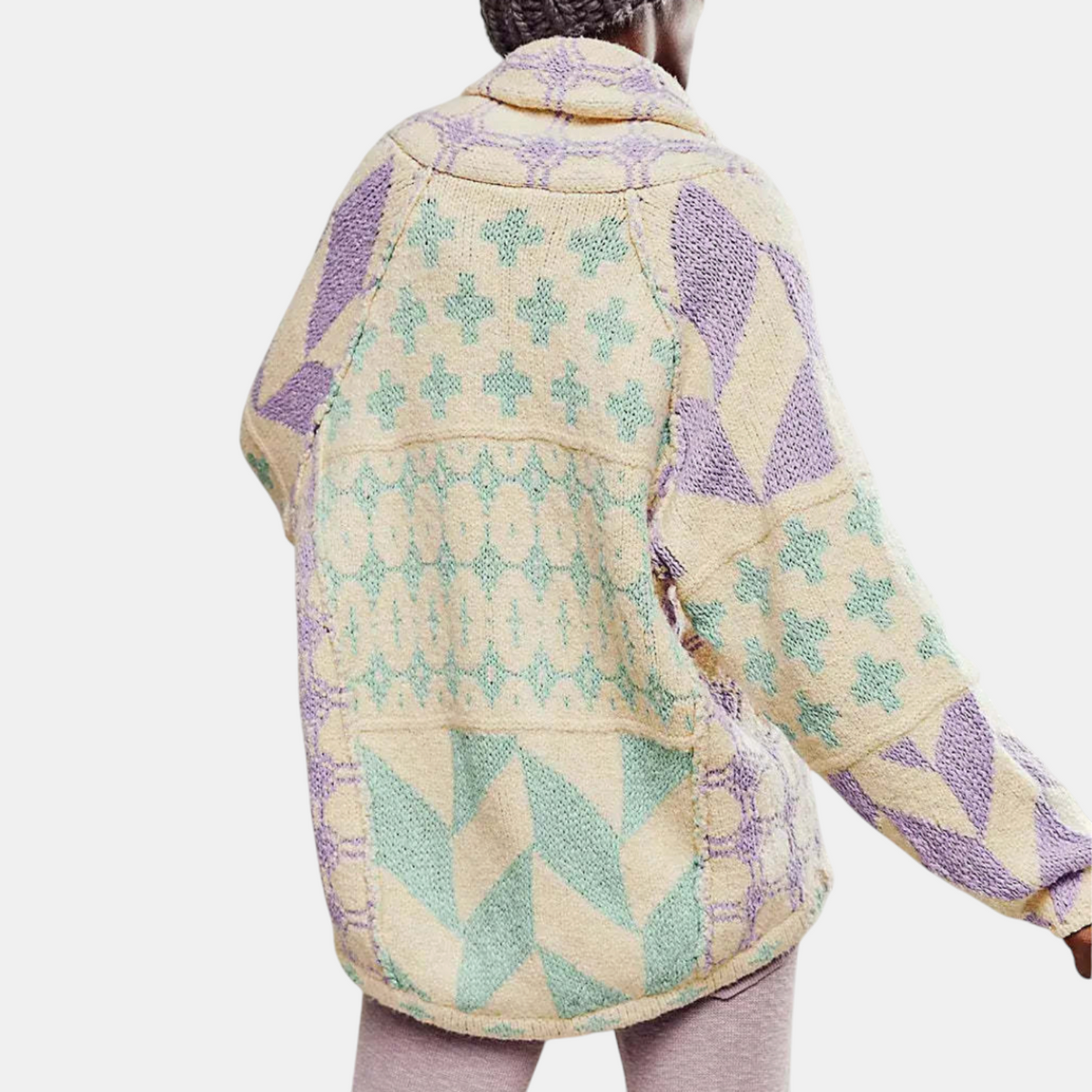 Women's Oversized Button Front Knit Cardigan Sweater