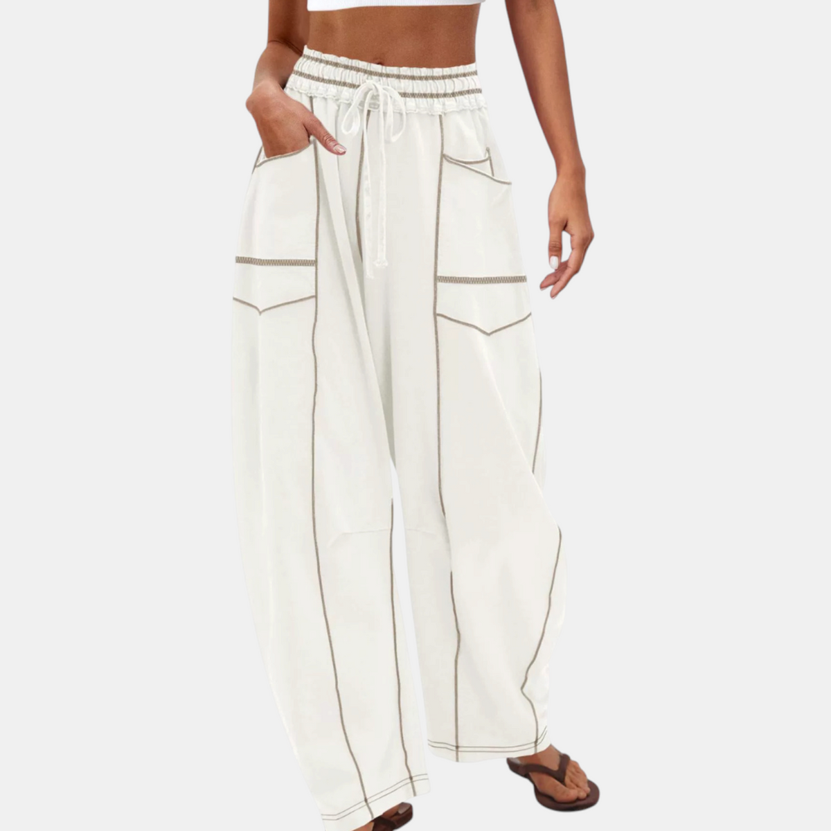 Women's Wide Leg Drawstring Sweatpants with Pockets