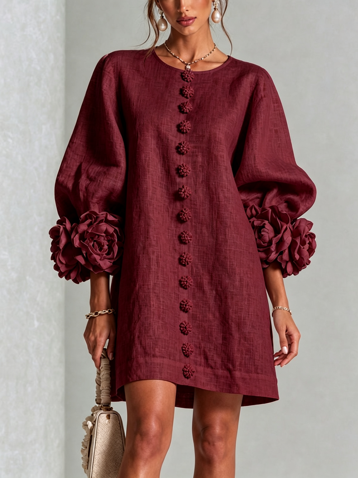 Rosalie | Floral Cuff Dress