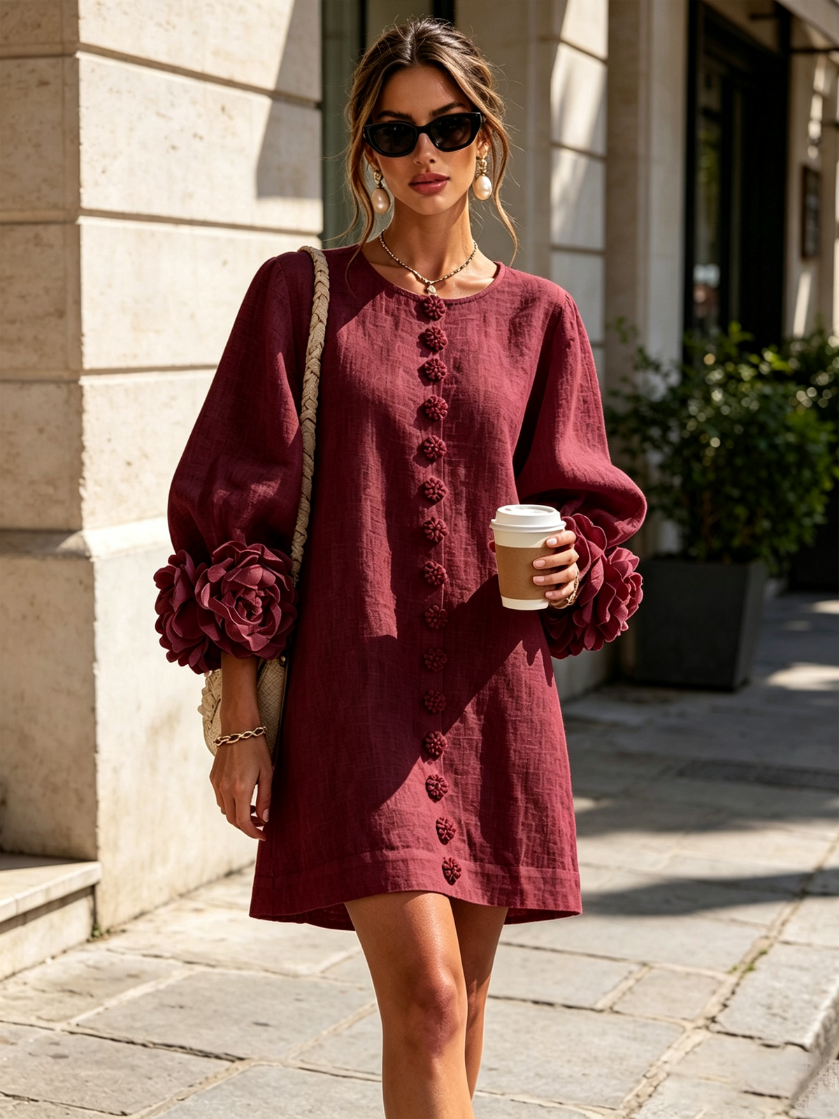 Rosalie | Floral Cuff Dress