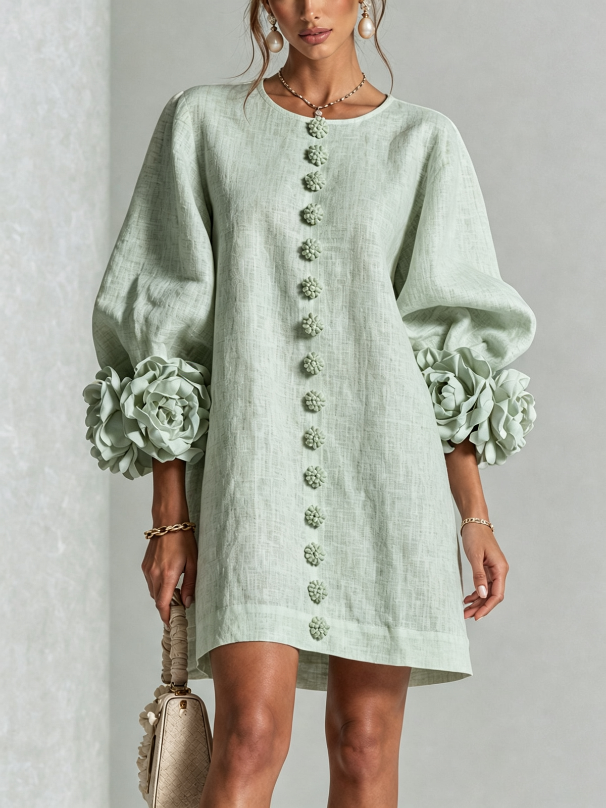 Rosalie | Floral Cuff Dress