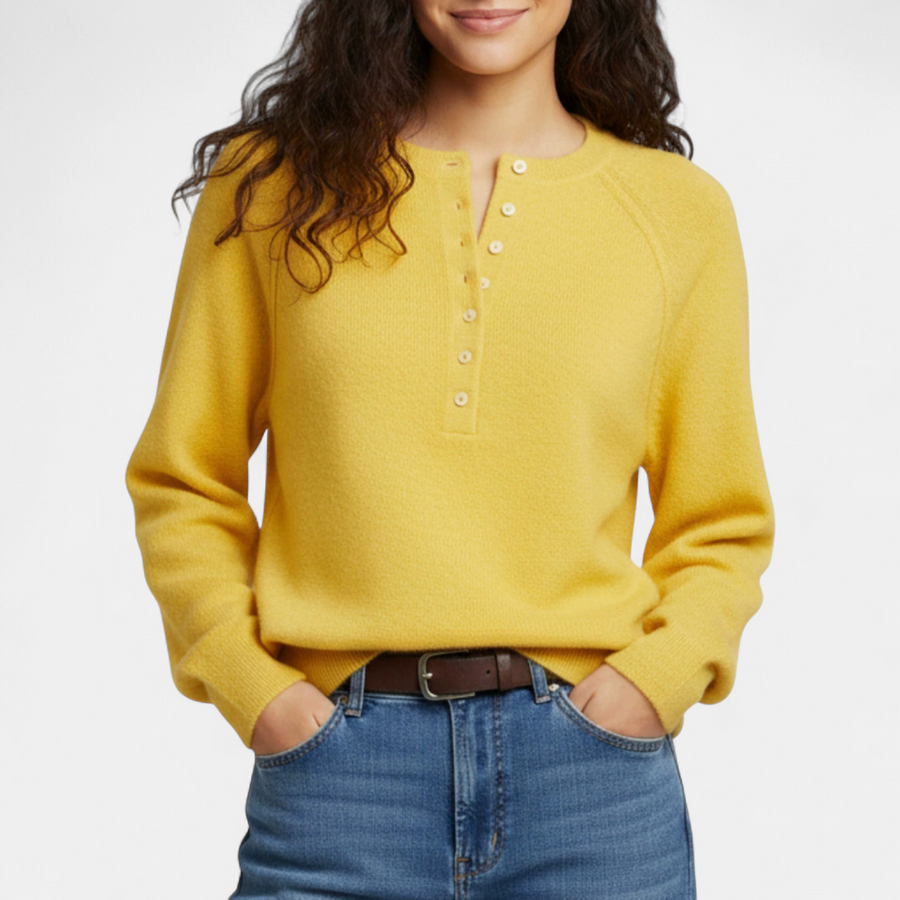 HENLEY™ – Cozy Button-Neck Knit Sweater