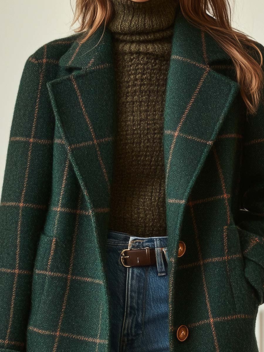 Elowen | Timeless Plaid Long Coat