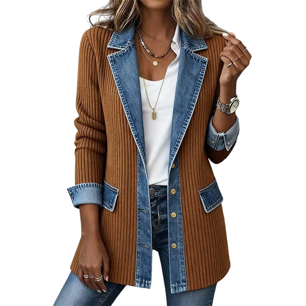 Noelle | Denim Knit Jacket