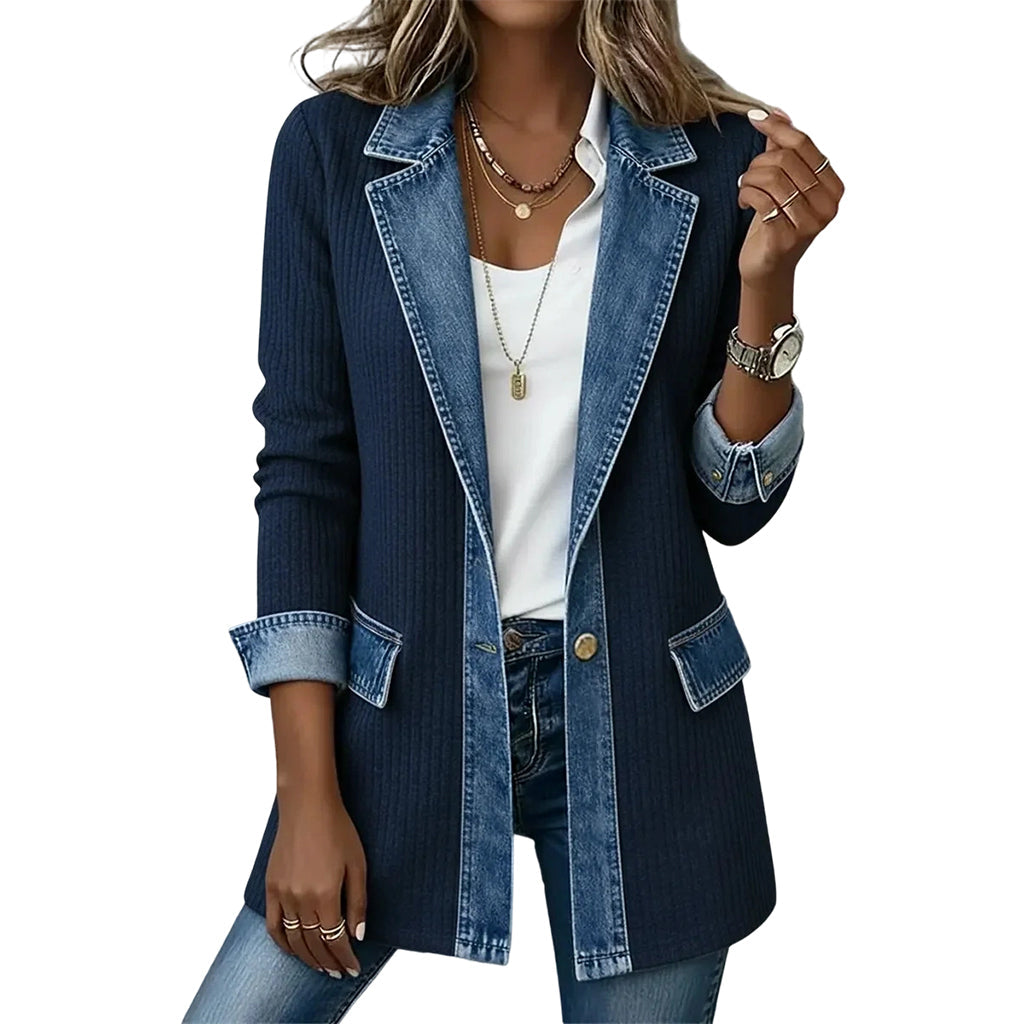 Noelle | Denim Knit Jacket