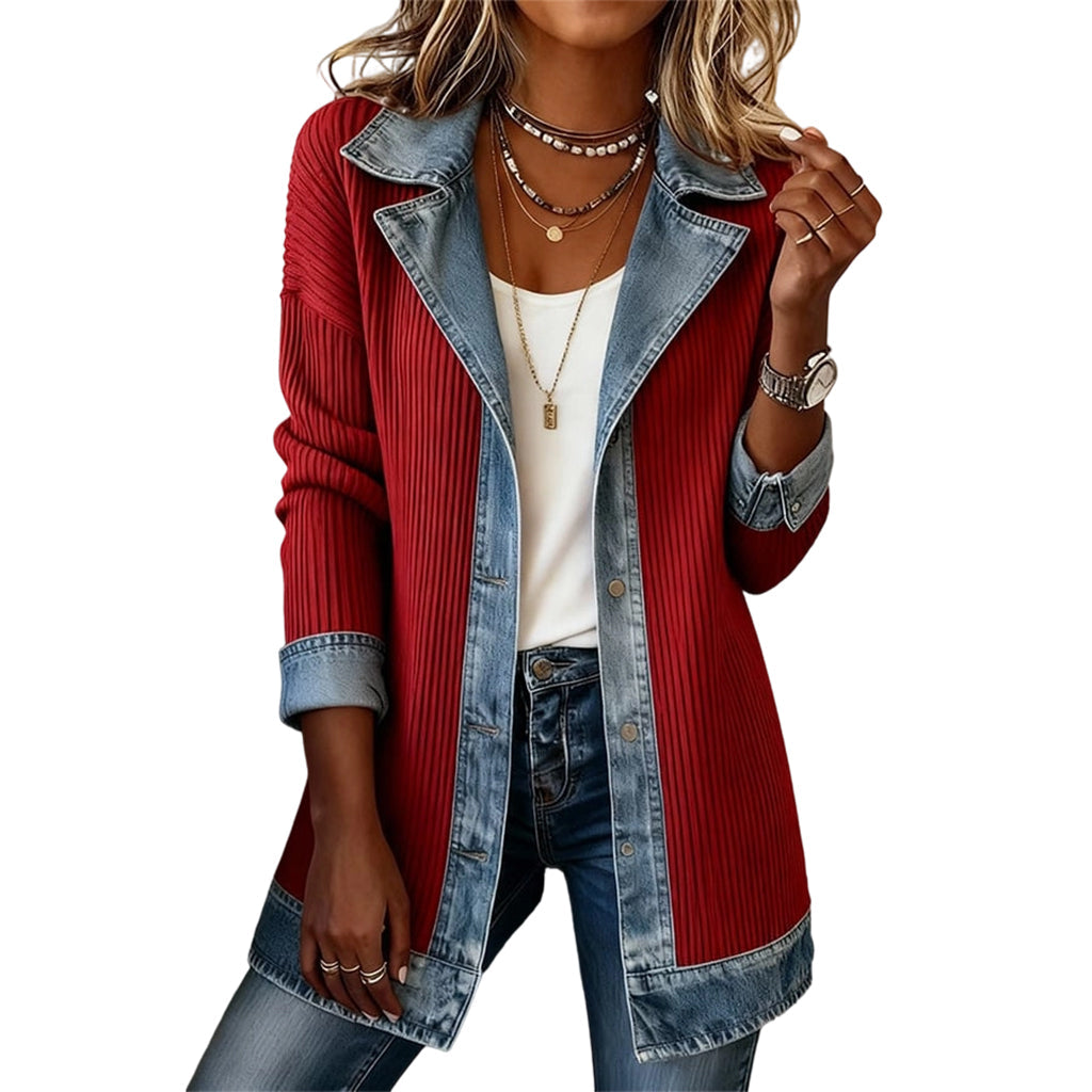 Noelle | Denim Knit Jacket